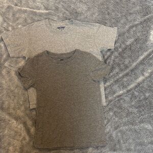Gildan Kids Gray and Dark Gray T-Shirt Duo